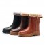 Dwarves Leather Short Boots Snow Boots Shearling Lined for