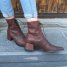 Brown Booties Women Stylish Handmade Brown Leather Ankle