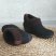 Felted Brown Ankle Booties Wool Minimalist Shoes
