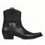 Footcourt Black Western Motorcycle Boots Men Texas Boots