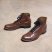 Men Vintage Boots Stacy Adams Cap Toe Brown Leather Ankle