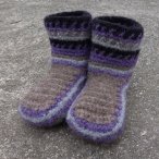 Crochet Booties Adult Size Non Skid Felt Slipper Socks Crochet Booties Adult Size Non Skid Felt Slipper Socks