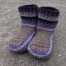 Crochet Booties Adult Size Non Skid Felt Slipper Socks