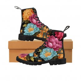 Men's Floral Canvas Boots Comfortable and Stylish