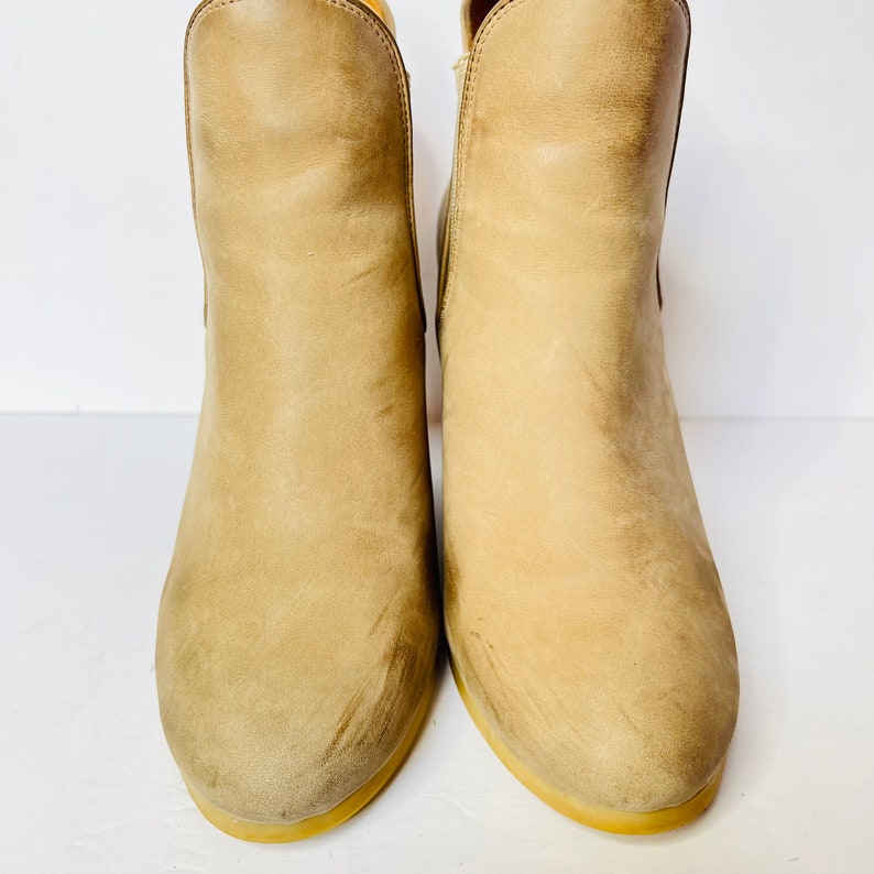 COACH Farah Cobblestone Nubuck Leather Stacked Wedge Ankle