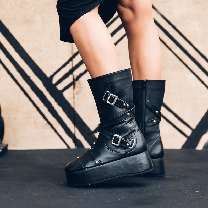 Punk Priestess Platform Boots Goth Boots Platform Boots