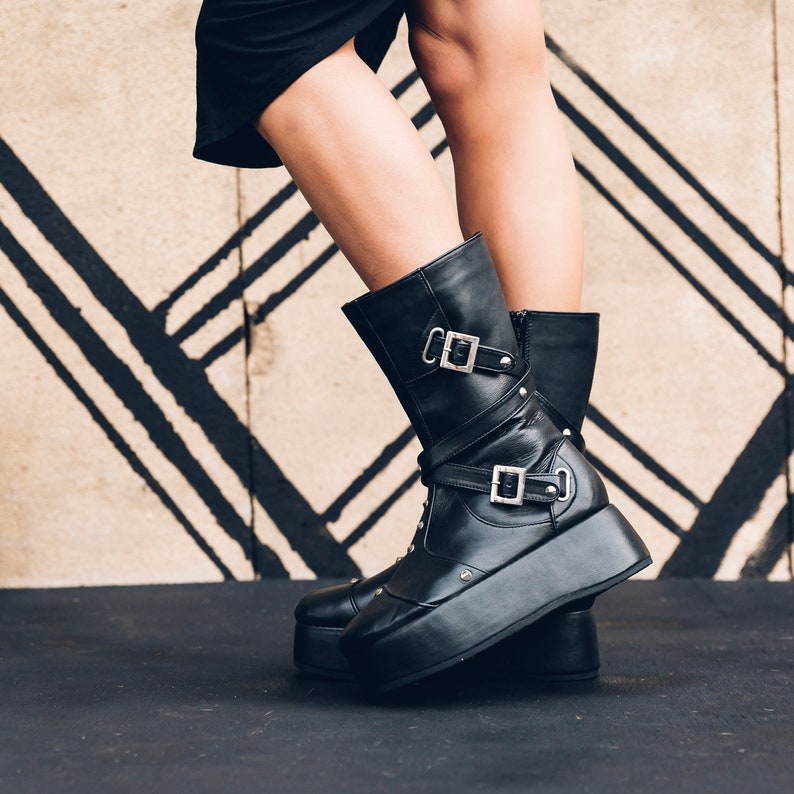 Punk Priestess Platform Boots Goth Boots Platform Boots