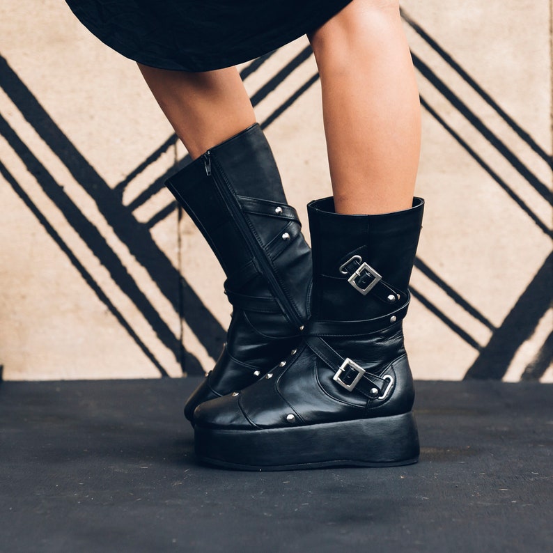 Punk Priestess Platform Boots Goth Boots Platform Boots