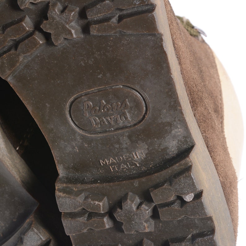 Vintage 70s Hiking Boots 1970 Patons David Italy Leather