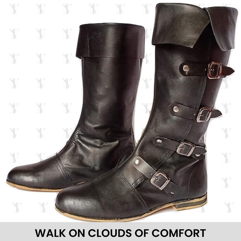 Noirtide Medieval Leather Boots RENAISSANCE Viking Pirate