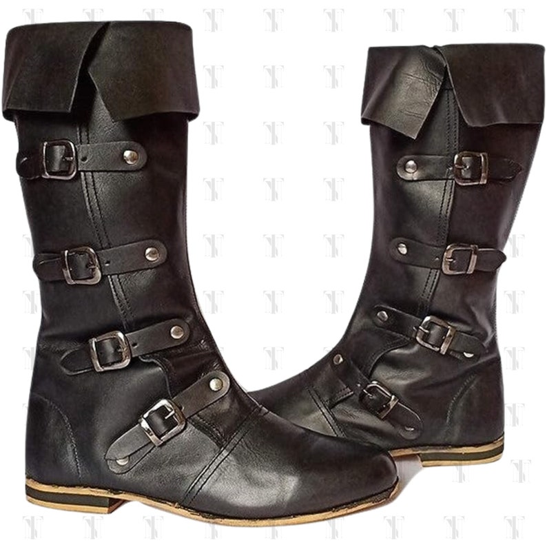 Noirtide Medieval Leather Boots RENAISSANCE Viking Pirate