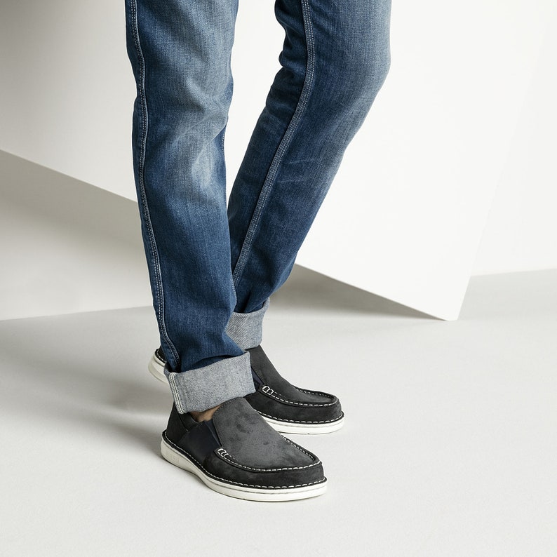Brand New Birkenstock Men's Duma Suede Leather Shoes Navy