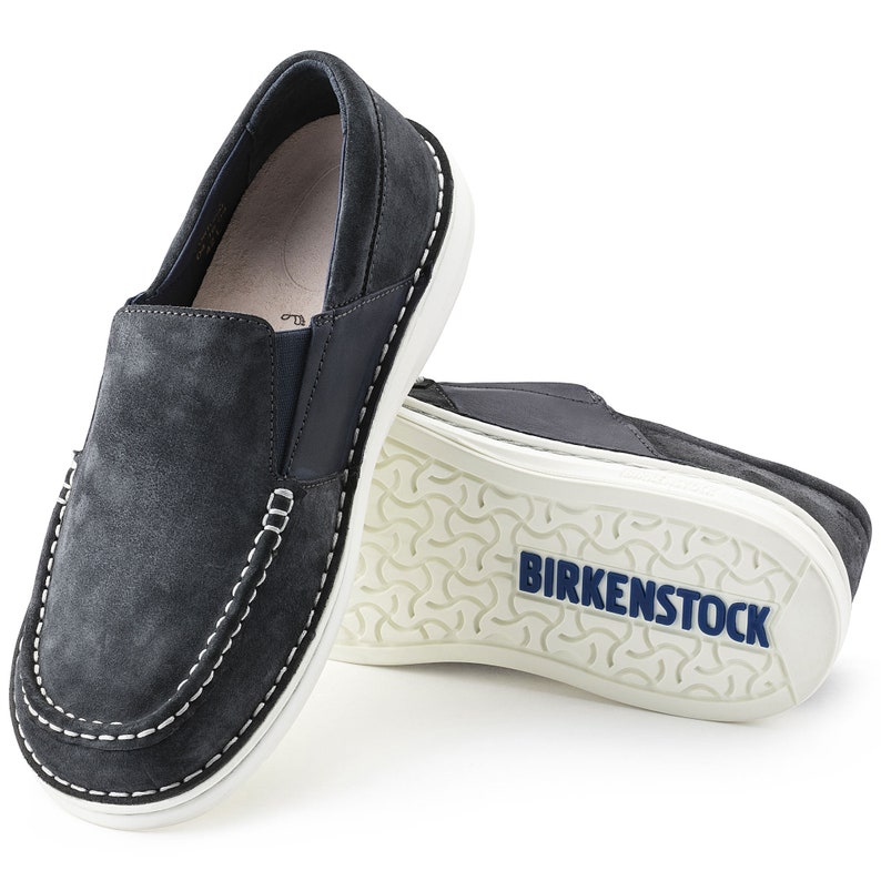 Brand New Birkenstock Men's Duma Suede Leather Shoes Navy