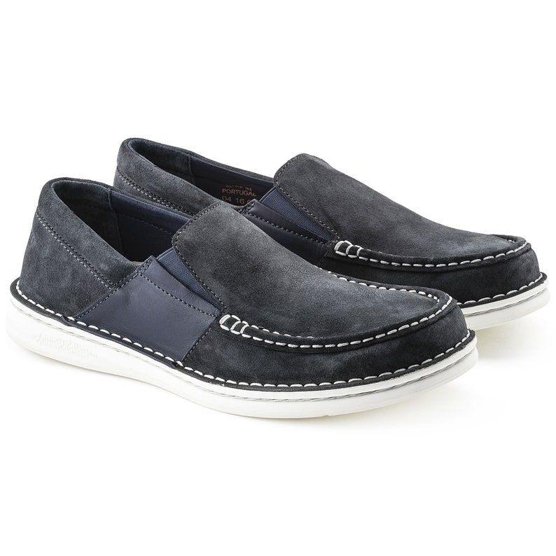 Brand New Birkenstock Men's Duma Suede Leather Shoes Navy