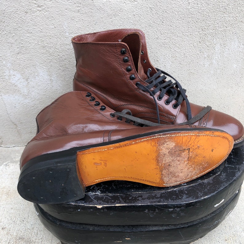 Vintage Stacy Adams Brown Boots Men Size 8 1/2