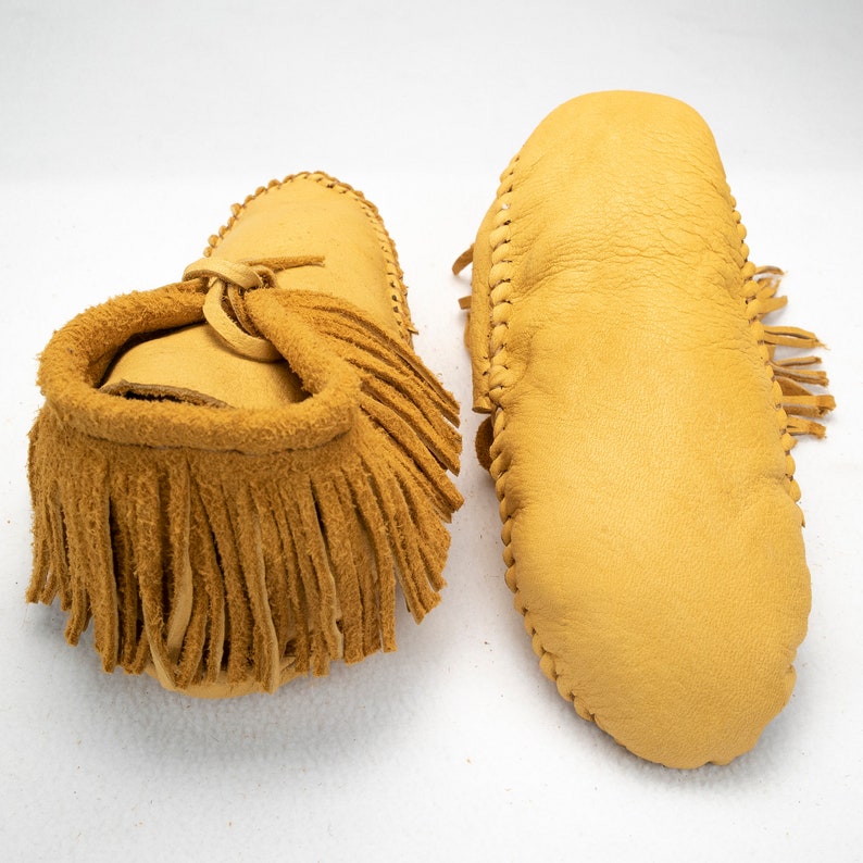 Handmade Moose or Elk Hide Moccasins
