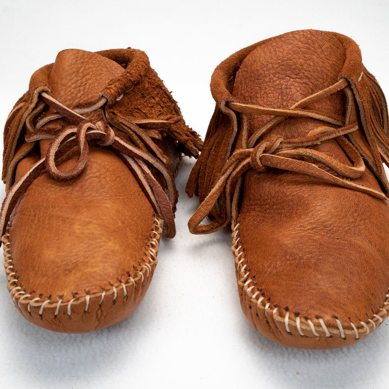 Handmade Moose or Elk Hide Moccasins