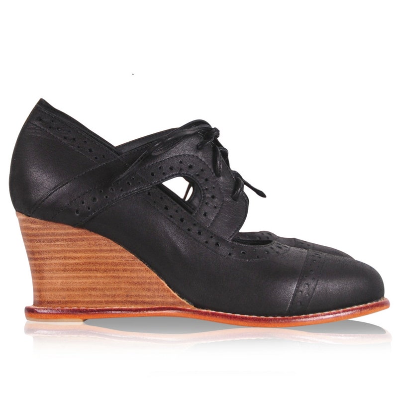 STOCKHOLM. Brown Leather Booties / Brown Oxfords / Womens