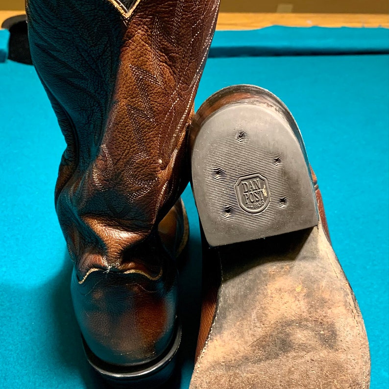 Vintage Dan Post Mens Western Cowboy Boots Size 10.5
