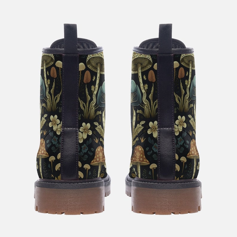 Goblincore Boots Boho Dark Forest Mushrooms Combat Boot