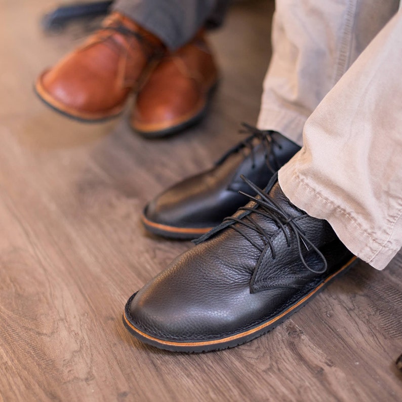 Black Chukka Boots Black Leather Boots Black Ankle Boots