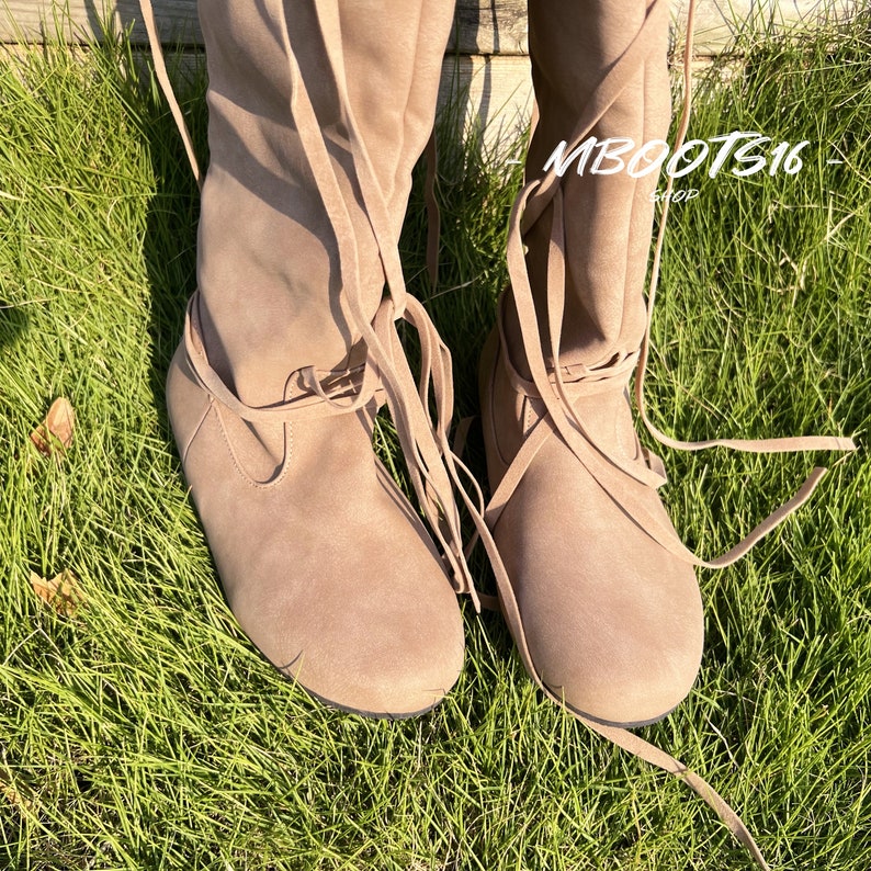 Medieval Renaissance Viking Boots Handmade Leather Moccasins