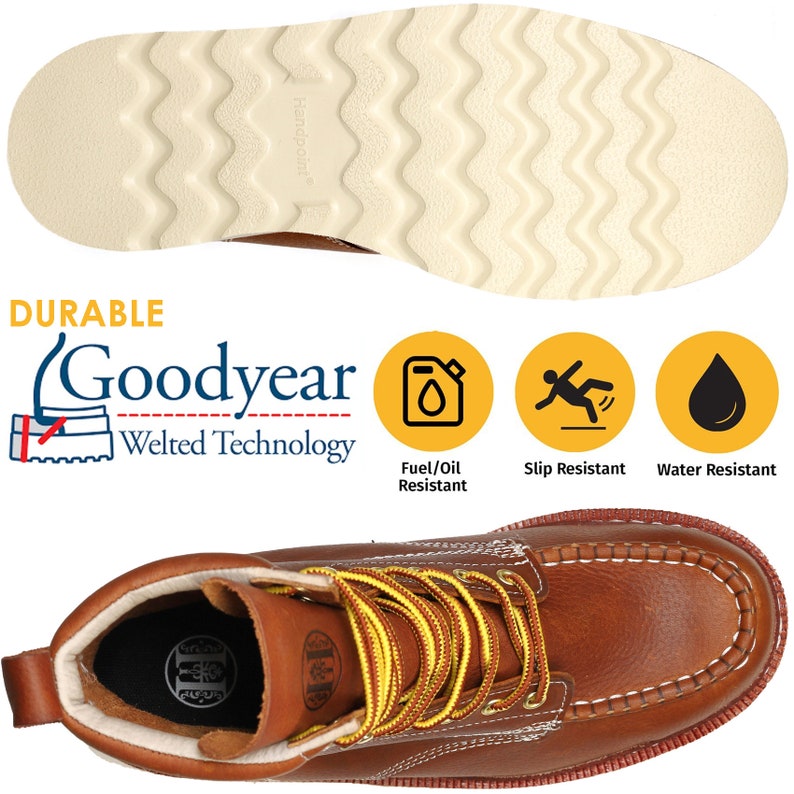 HANDMEN Stylish Classic 8 Suretrack Soft Toe Mens Work
