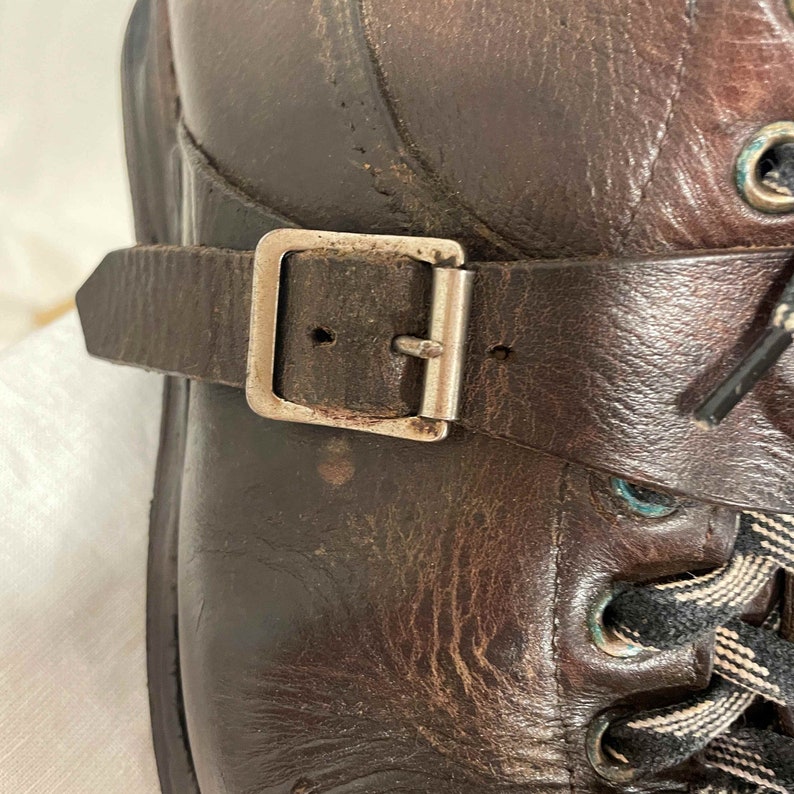 Size 44/45 1940s/50s Norwegian Men's Ski Boots