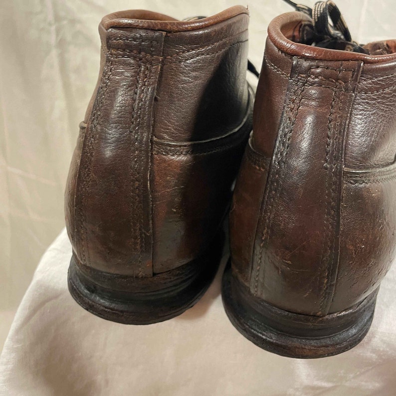 Size 44/45 1940s/50s Norwegian Men's Ski Boots
