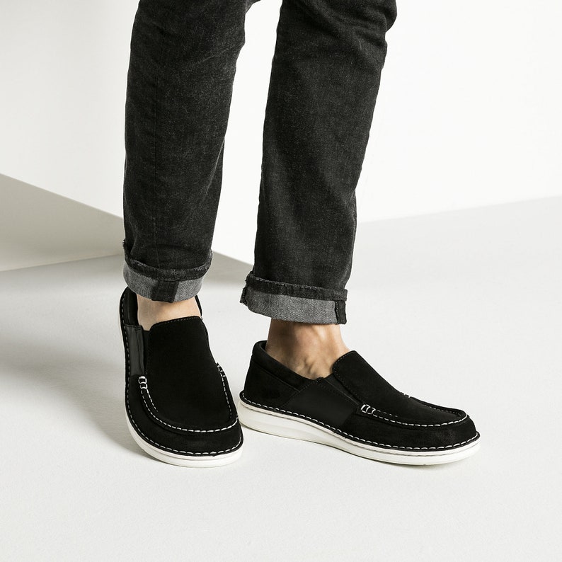 Brand New Birkenstock Men's Duma Suede Leather Shoes Black