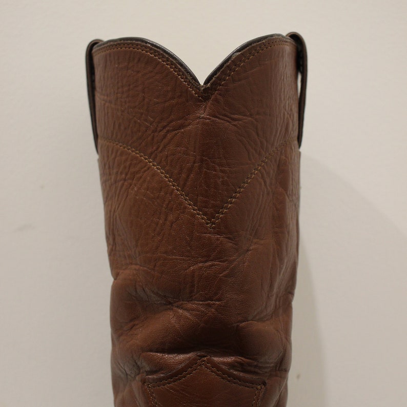 JUSTIN Ankle Boot Made in USA in Gold Leather / Size 9.5 42.5