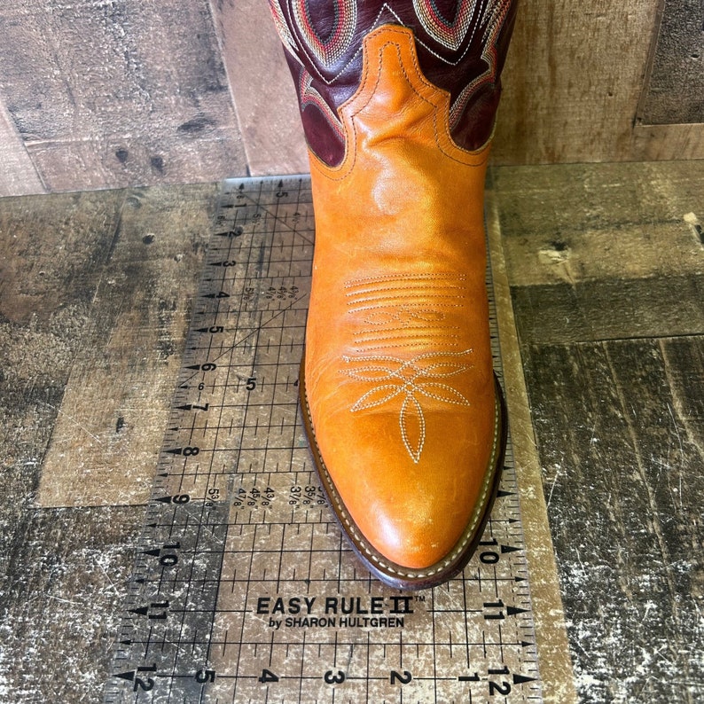Tony Lama Vtg Cowboy Boots Mens 8.5 D