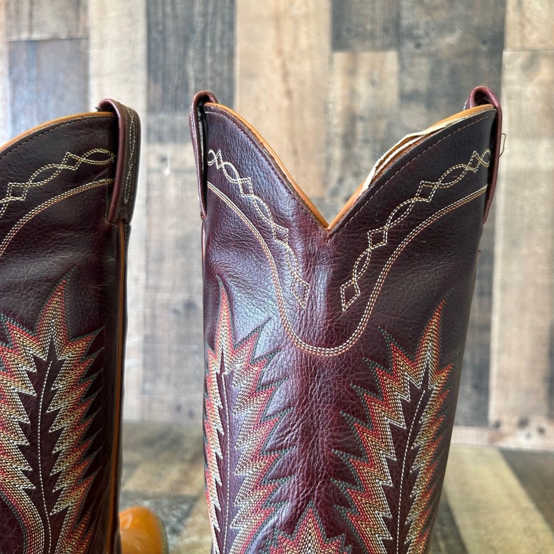Tony Lama Vtg Cowboy Boots Mens 8.5 D