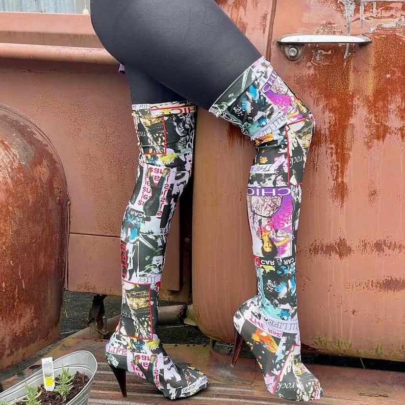 Fashion Magazine Bootlets Shoe Covers. Handmade Original
