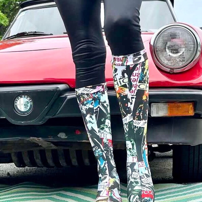Fashion Magazine Bootlets Shoe Covers. Handmade Original