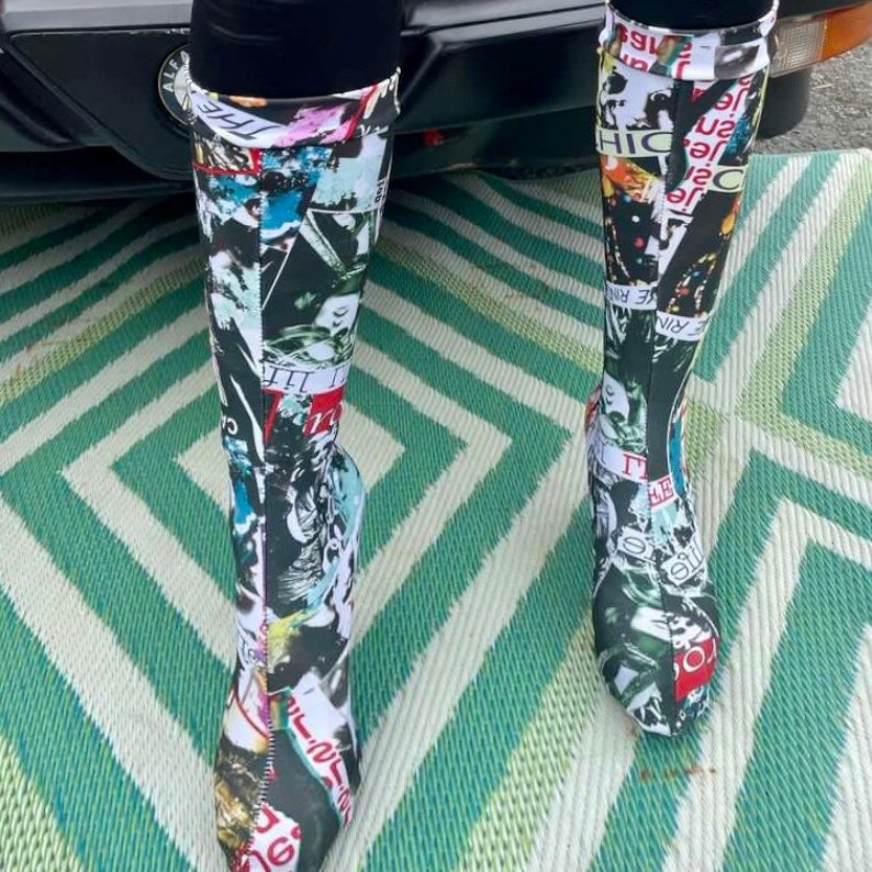 Fashion Magazine Bootlets Shoe Covers. Handmade Original