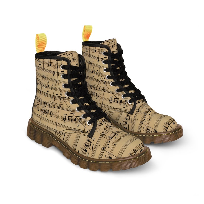 Music Men's Canvas Boots Stylish Boots Music Lover