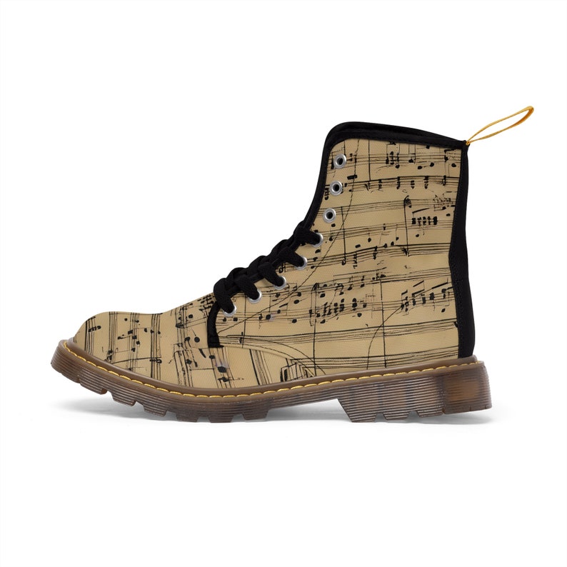 Music Men's Canvas Boots Stylish Boots Music Lover