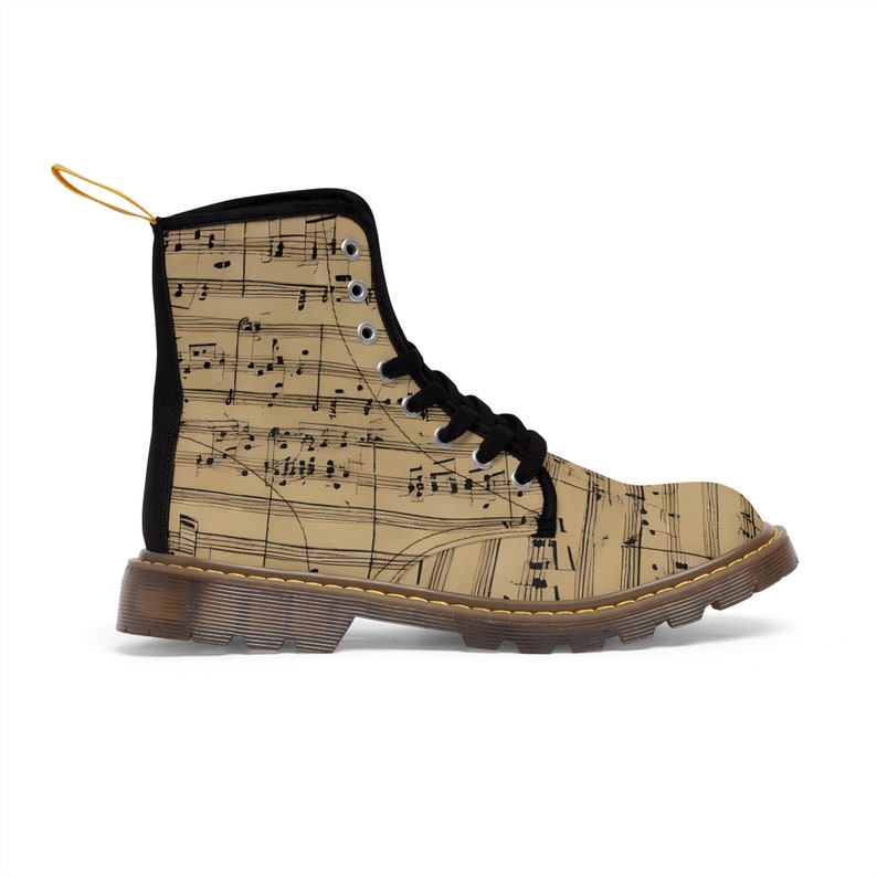 Music Men's Canvas Boots Stylish Boots Music Lover