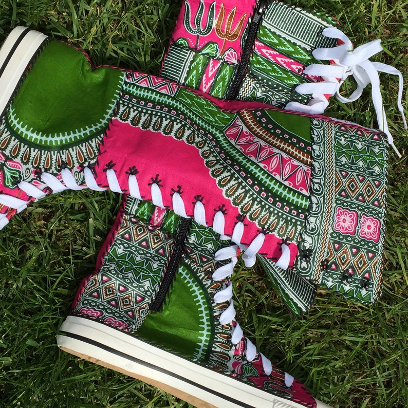 Sneaker Boots Funky Boots Size 8 Size 11 Dashiki