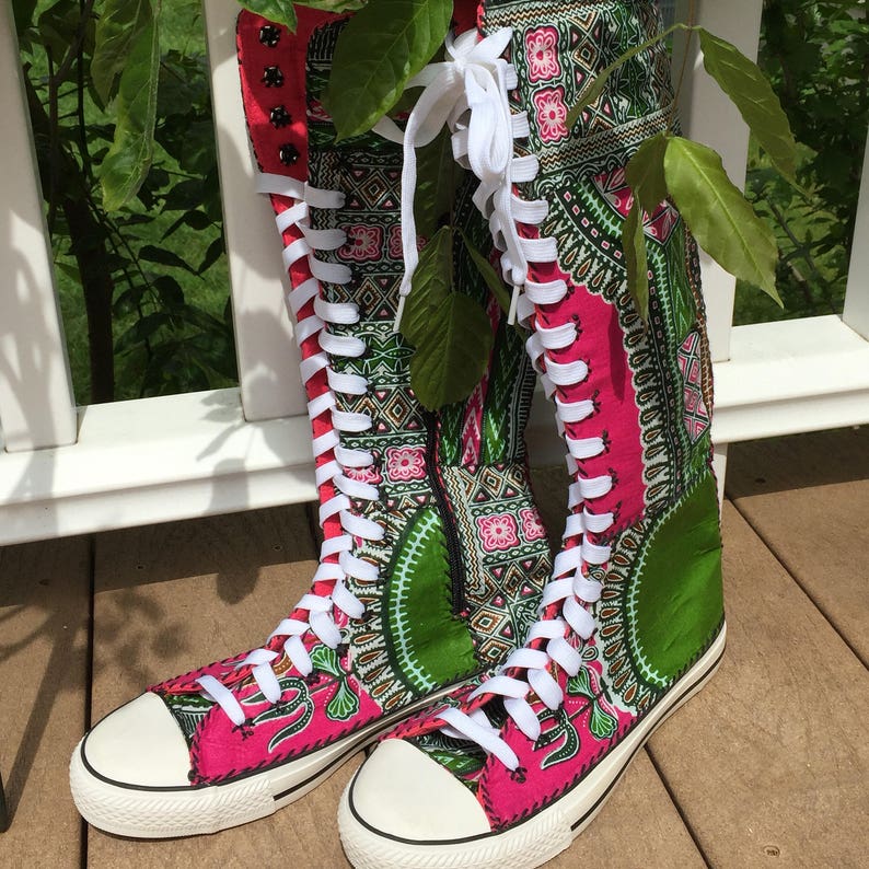 Sneaker Boots Funky Boots Size 8 Size 11 Dashiki