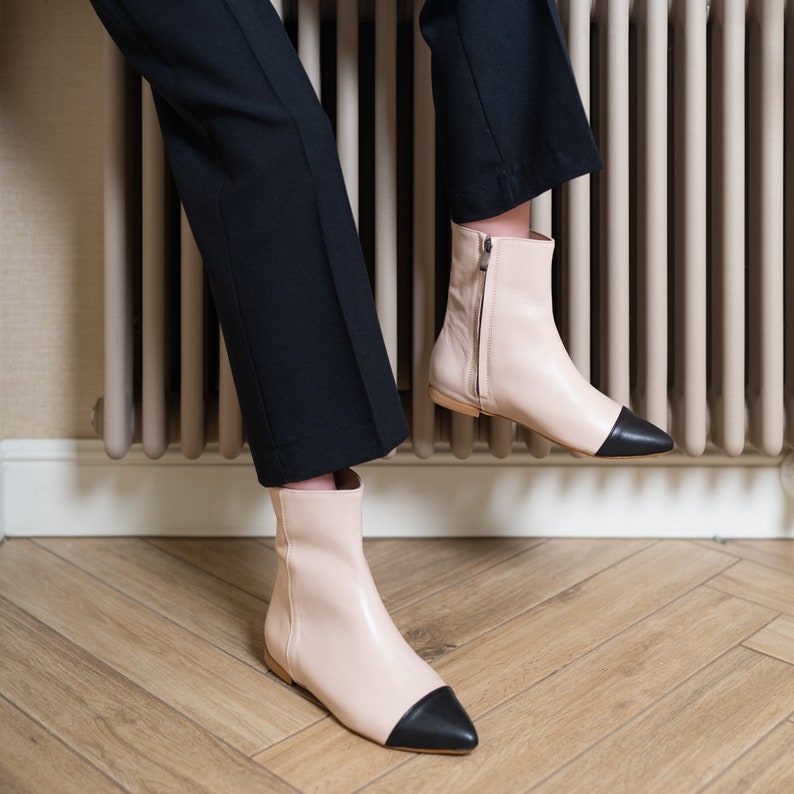 Kely Ankle Bootstwo Colors Shoespointy Toe Ankle