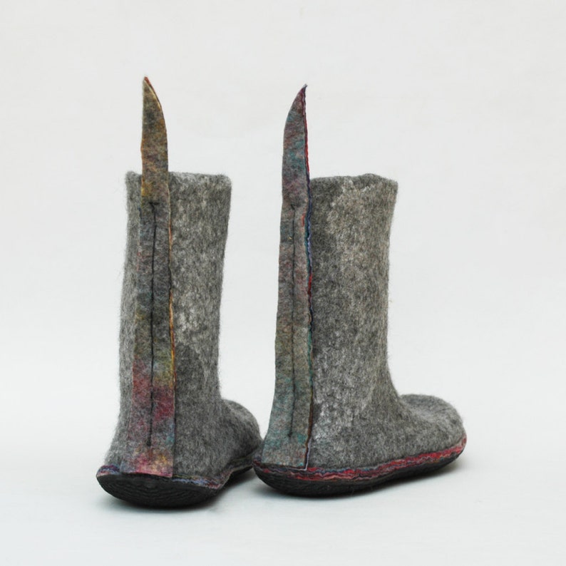 Felt Boots Women Boots Valenki Grey Boots Handmade