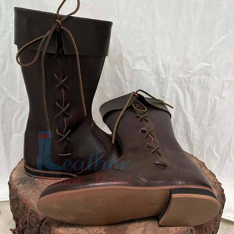 Medieval Leather Boots Medieval Leather Boots Laces Boots