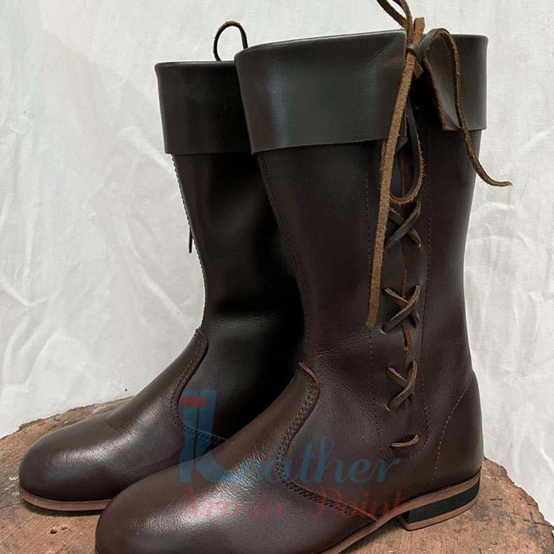 Medieval Leather Boots Medieval Leather Boots Laces Boots