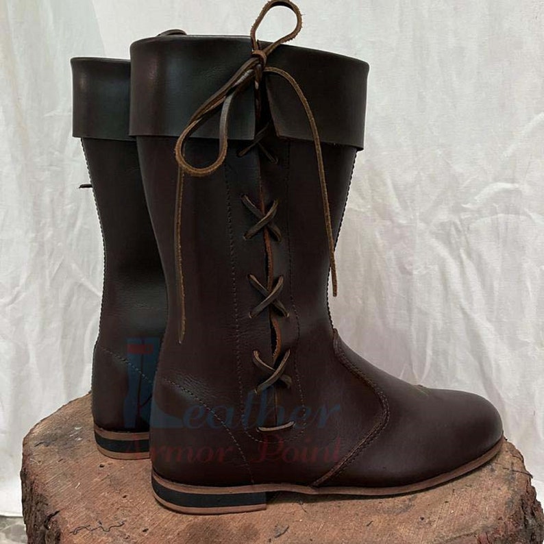 Medieval Leather Boots Medieval Leather Boots Laces Boots