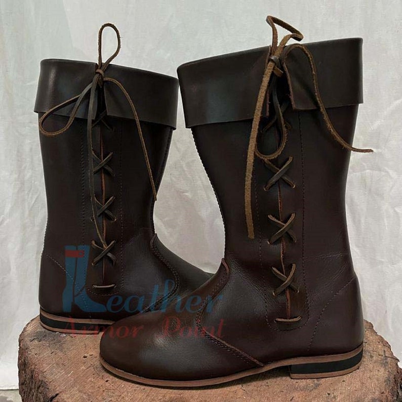 Medieval Leather Boots Medieval Leather Boots Laces Boots