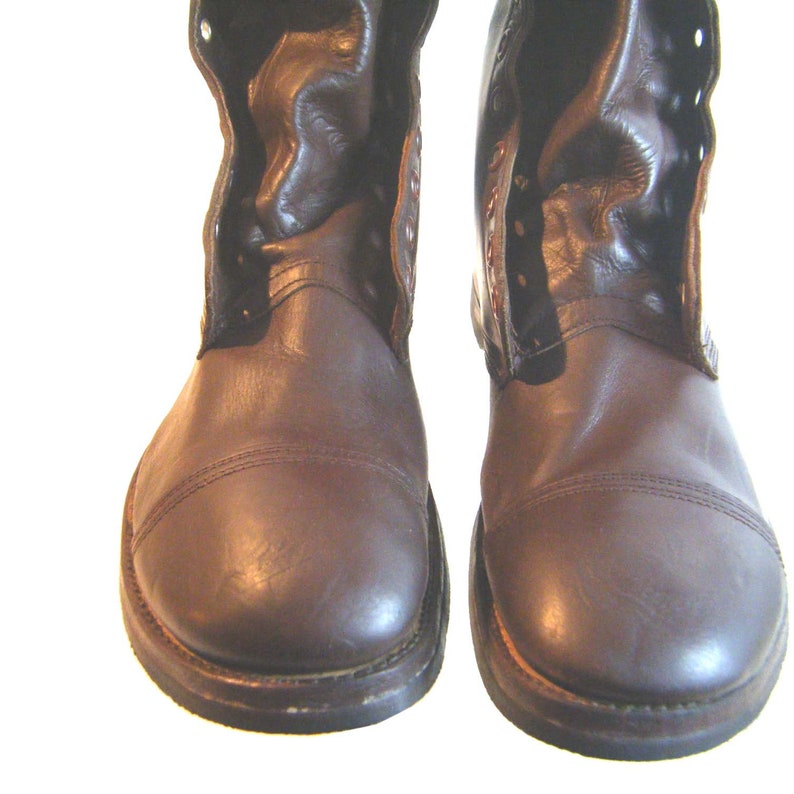 USGI Vintage Corcoran Jump Boots Brown Leather Men's
