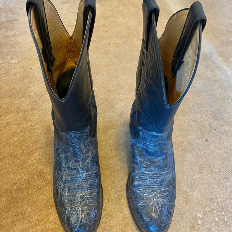 Vintage Navy Blue Cowboy Boots