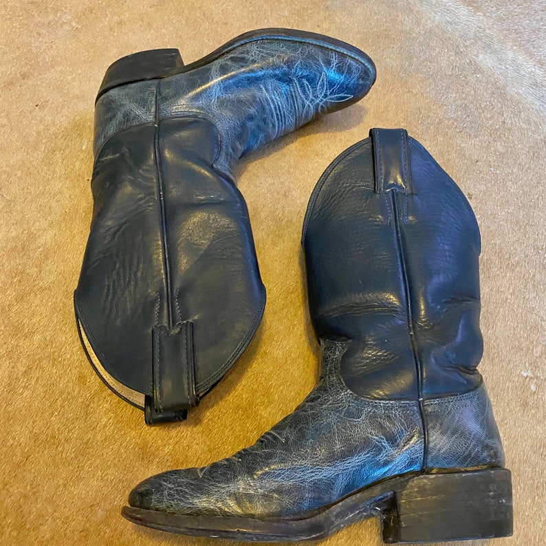 Vintage Navy Blue Cowboy Boots